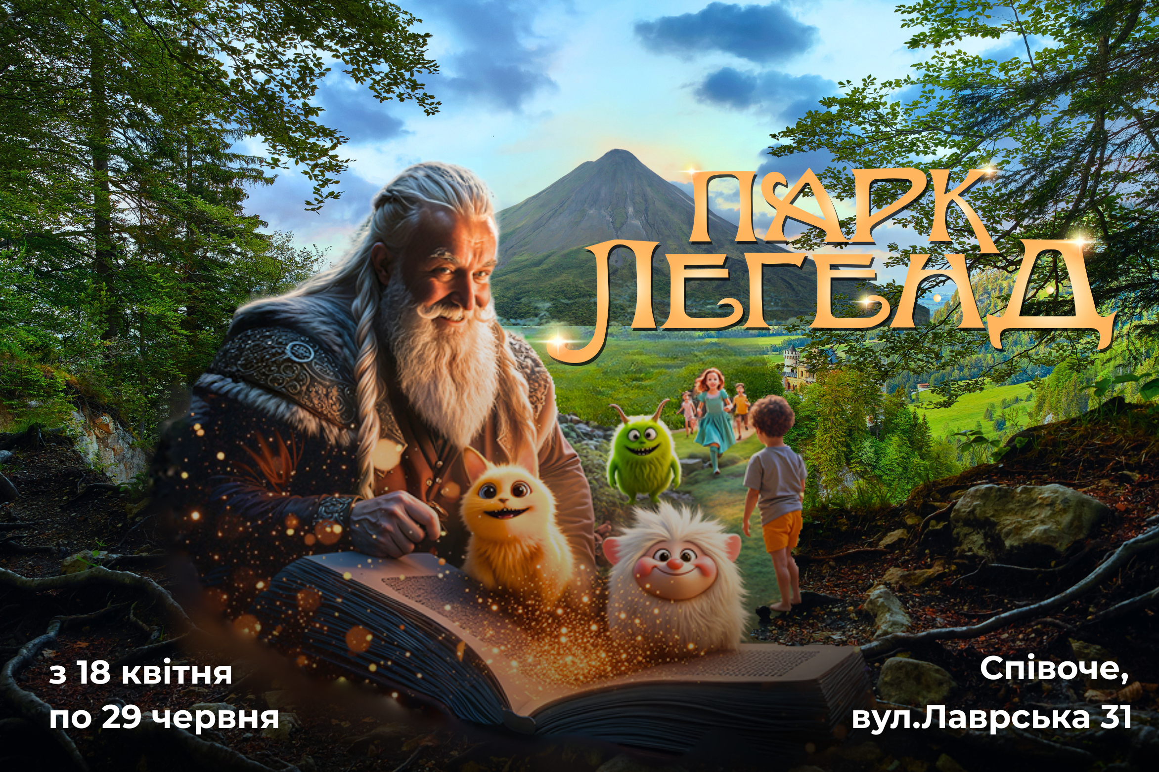 У Києві відкривають &quot;Парк Легенд&quot;: велетні, тролі та магічні істоти оживуть за допомогою ШІ (фото)